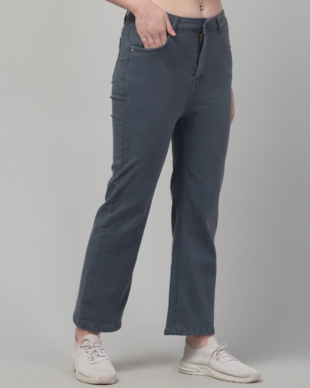 Women's High-Waisted Straight Leg Jeans