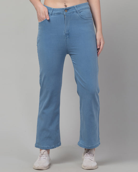 Women's High-Waisted Straight Leg Jeans