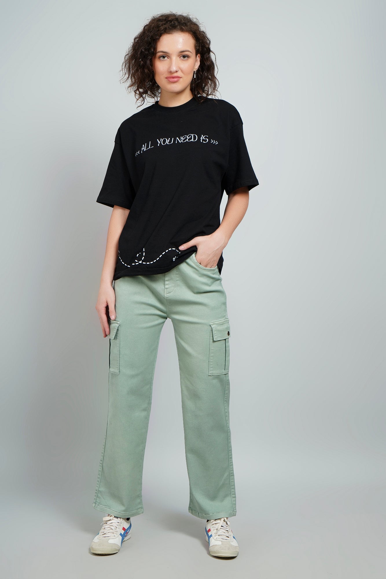 Relaxed Fit Cargo Style Jogger Pants