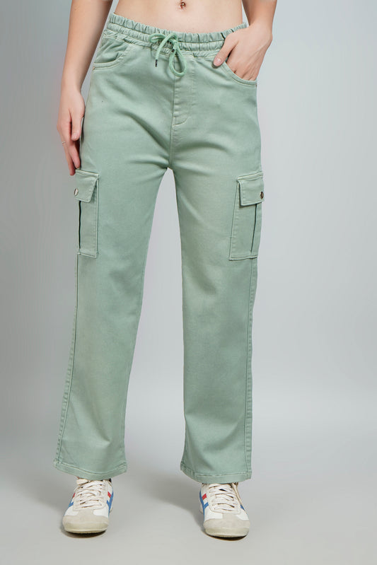 Relaxed Fit Cargo Style Jogger Pants