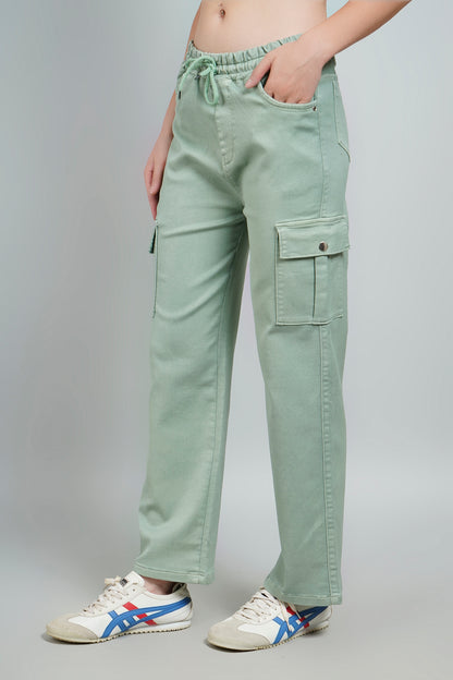 Relaxed Fit Cargo Style Jogger Pants